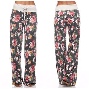 ❤️‍🔥Cozy Floral Lounge Pants Gray 0117